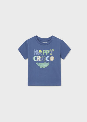 Tričko s krátkým rukávem HAPPY CROCRO modré BABY Mayoral velikost: 80 (12 měsíců)