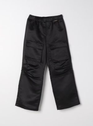 Kalhoty s kapsami cargo saténové černé Twinset Girl velikost: 14