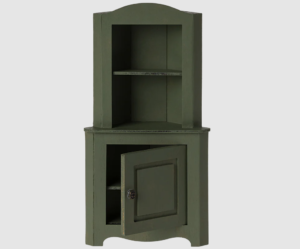 Rohová skříňka dřevěná vintage zelená Maileg