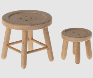 Sada dřevěného stolku a stoličky pro myšky Maileg