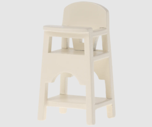 Vysoká židlička pro myší miminko bílá Maileg